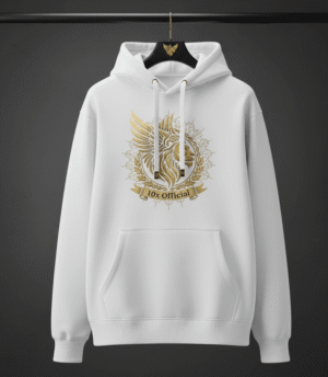 10x Gold & Black Hoodie White